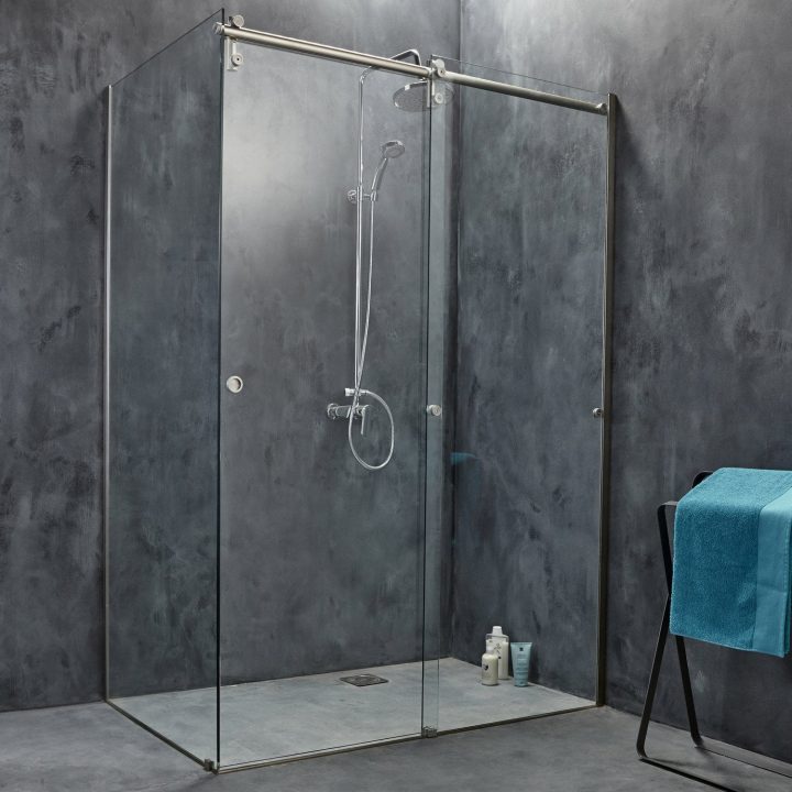 Porte De Douche Coulissante 180 Cm, Transparent, Ellipse 2 destiné Panneau De Douche Leroy Merlin