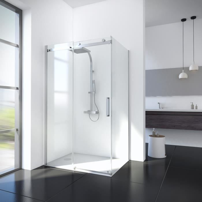 Porte De Douche Coulissante Avec Paroi Latérale 90X120 Cm serapportantà Porte Douche Coulissante 100 Porte De Douche Coulissante Avec Paroi Latérale 90X120 Cm serapportantà Porte Douche Coulissante 100