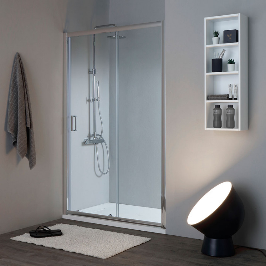 Porte De Douche En Niche 120 Cm En Verre 6 Mm | Kv Store concernant Porte Douche 60 Cm