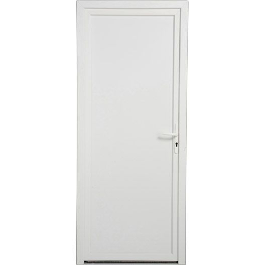 Porte De Service En Pvc, Poussant Gauche, 200X80Cm avec Rideau Thermique Castorama