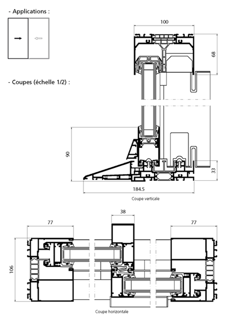 Porte-Fenêtre Coulissante 2 Vantaux Avec Seuil Pmr pour Rideaux Fenetre 3 Vantaux Porte-Fenêtre Coulissante 2 Vantaux Avec Seuil Pmr pour Rideaux Fenetre 3 Vantaux
