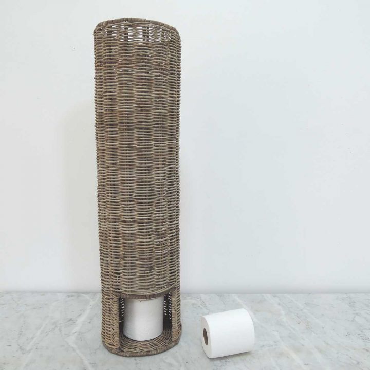 Porte Papier Toilette En Rotin Naturel Tressé Country avec Porte Papier Toilette Original