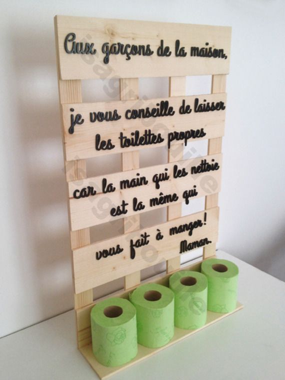 Porte Papier Toilette Sur Planche De Palette tout Papier Toilette Personnalisé