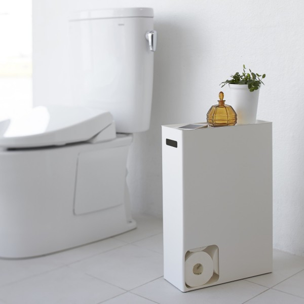 Porte Papier Toilette Yamazaki – Accessoires Wc Blanc concernant Porte Papier Toilette Design