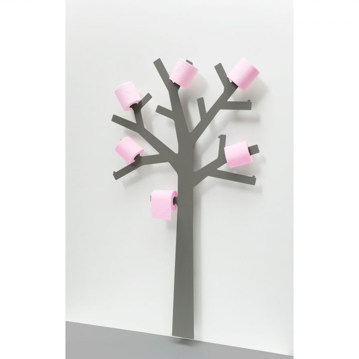 Porte Papier Wc Métal Arbre Gris Pqtier | Porte Papier Wc tout Arbre A Papier Toilette