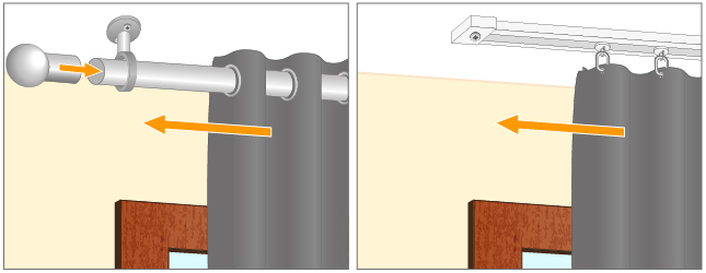 Poser Une Tringle Au Plafond – Rideaux tout Tringle Rideau Arrondie