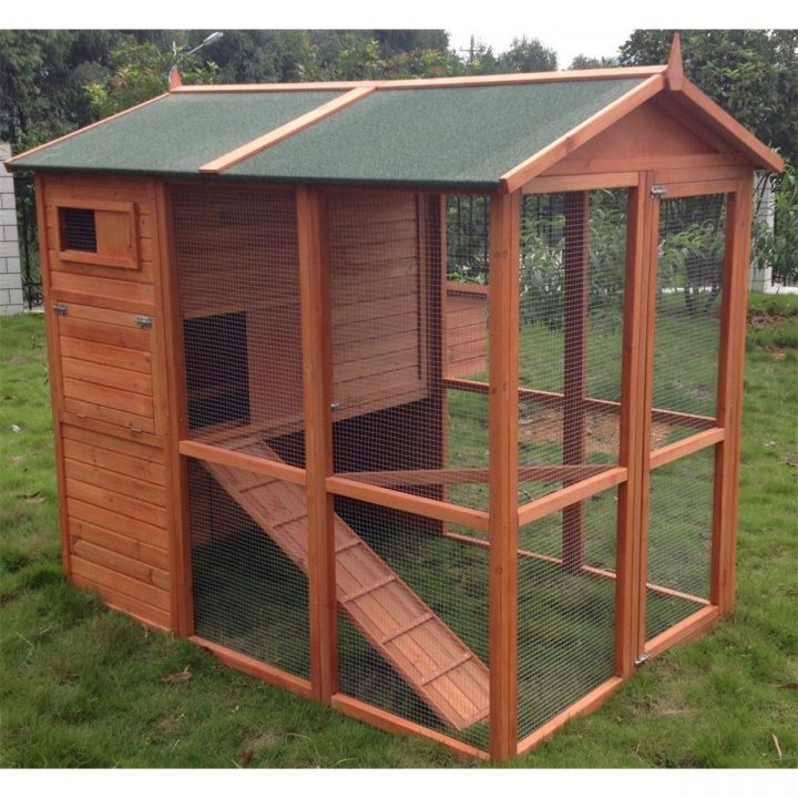 Poulailler Gaulois Ii Avec Parc Et Toit Shingle 4 À 6 tout Chemin Des Poulailler