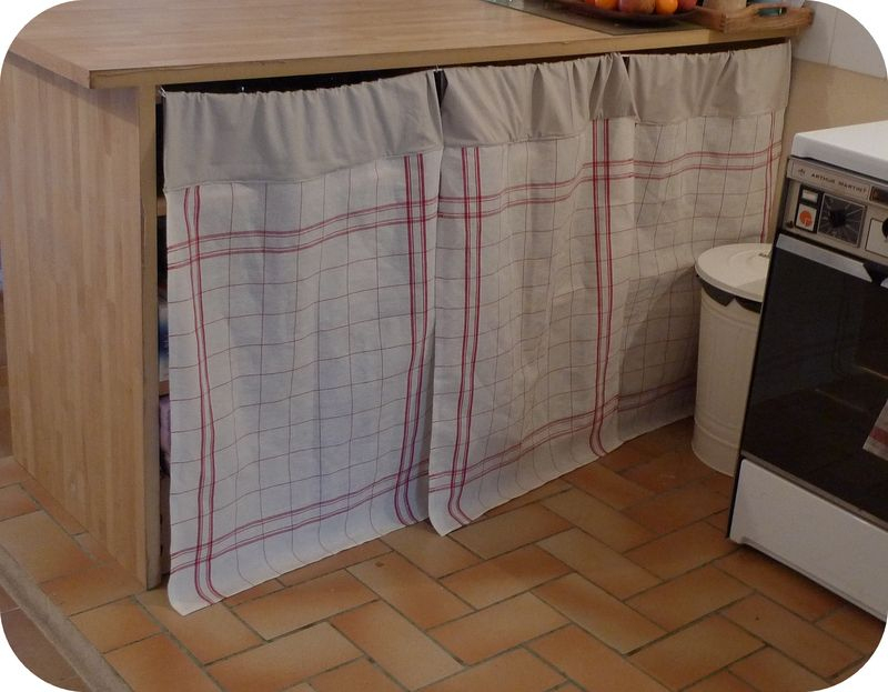 rideau pour cacher sous evier