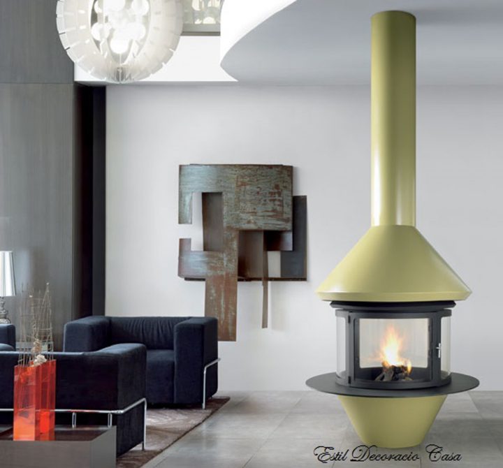 Pour Les Amoureux De Design Moderne. Cheminée 13 Ronde avec Cheminée Centrale Prix