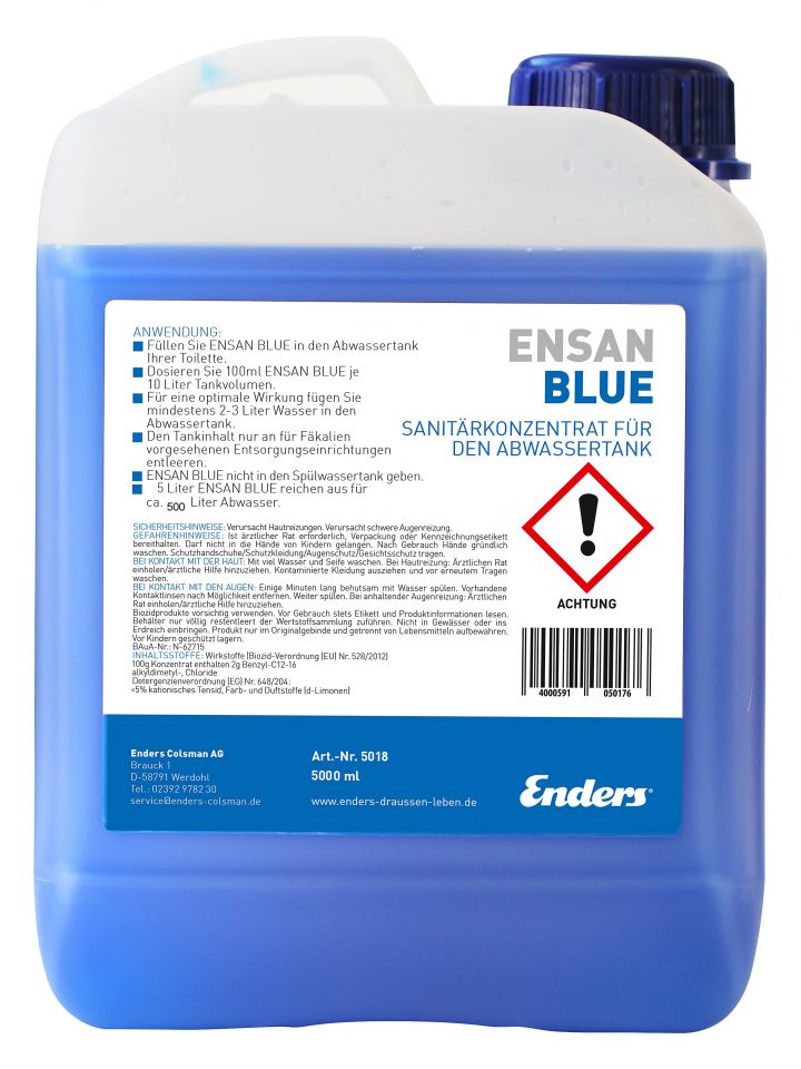 Produit Sanitaire Ensan Blue 5L concernant Toilettes Chimiques