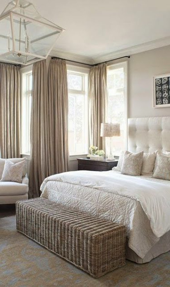 Quelle Couleur Pour Une Chambre À Coucher? Le Secret Est Ici intérieur Rideau Taupe Et Blanc