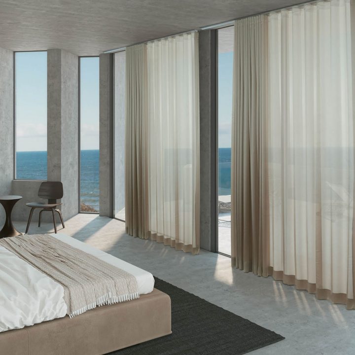 Rail À Rideaux Fixation Plafond – Luna – Mottura – Avec encequiconcerne Rideau Luna