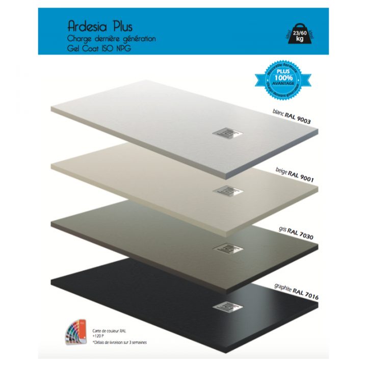 Receveur Ardesia Plus En Charge Minérale Dernière serapportantà Receveur De Douche 110X80 Receveur Ardesia Plus En Charge Minérale Dernière serapportantà Receveur De Douche 110X80