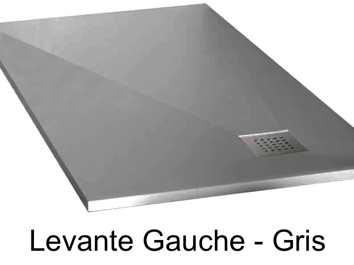 Receveur De Douche 110 Cm En Résine Minéral, Évacuation En intérieur Receveur Douche 70X110 Receveur De Douche 110 Cm En Résine Minéral, Évacuation En intérieur Receveur Douche 70X110