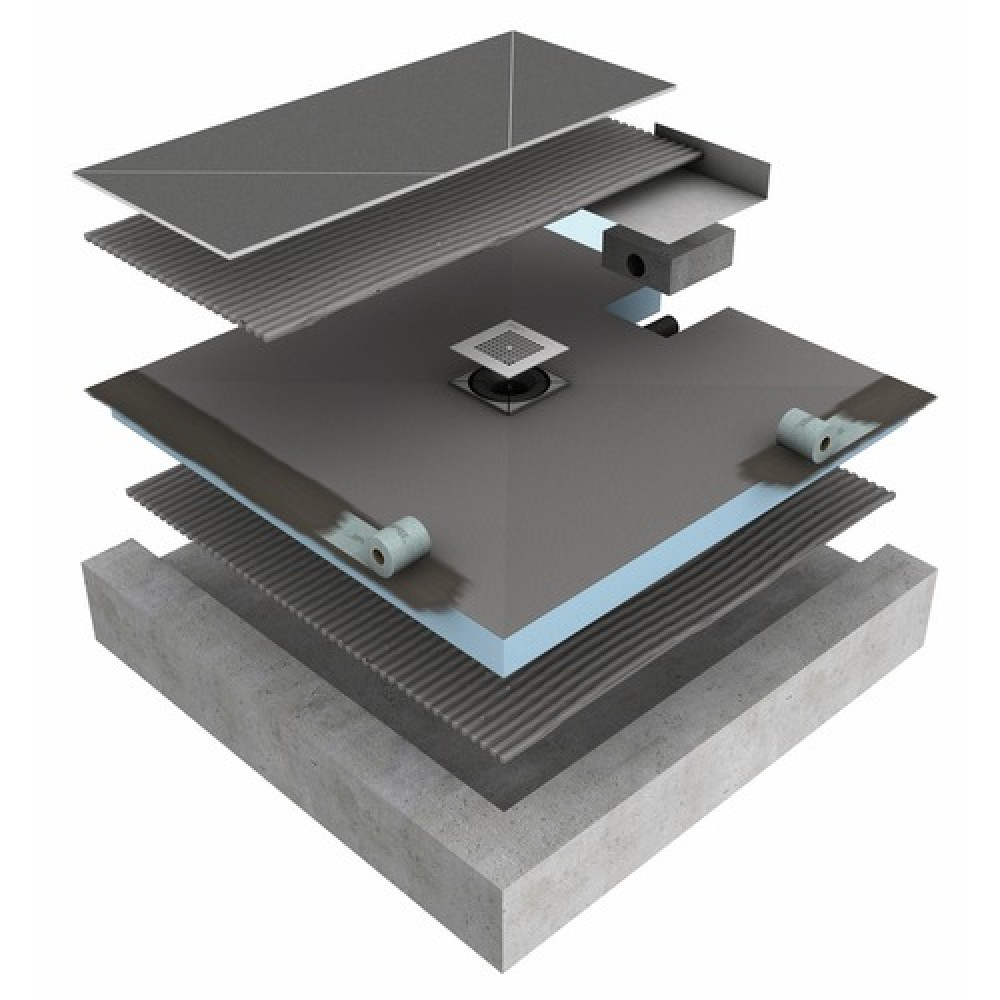 Receveur De Douche À Carreler - Extra-Plat - Avec Bonde destiné Bonde De Douche A Carreler