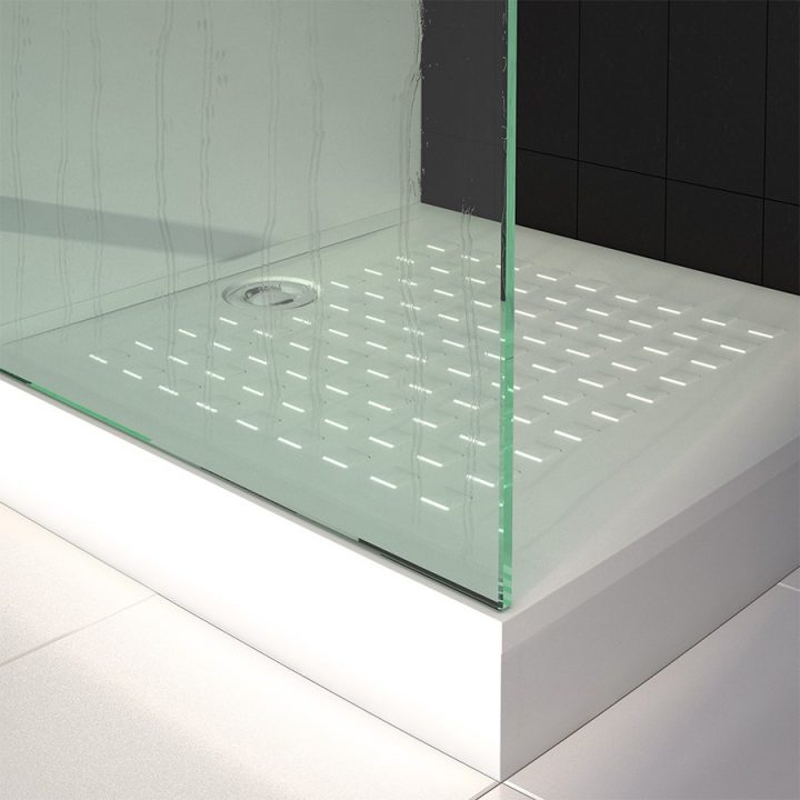 Receveur De Douche Blanc Ultraplat 2.5Cm Resisol – 90X90Cm intérieur Bac De Douche A Carreler Wedi