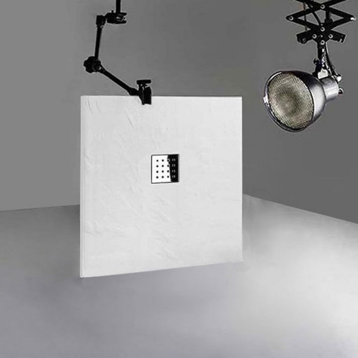 Receveur De Douche En Gel Coat Pizarra Blanc 100X90Cm tout Receveur Douche 100X90