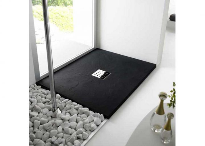 Receveur De Douche Extra Plat Noir Pizarra serapportantà Receveur De Douche Castorama 80X120