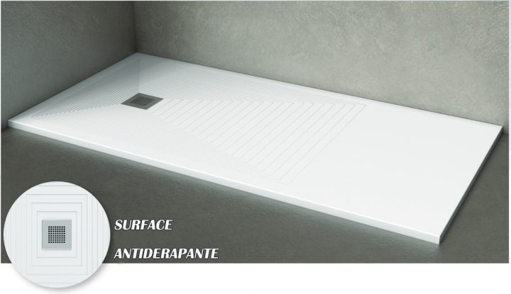 Receveur De Douche Extra Plat Step En Solide Surface tout Receveur Douche 170X80
