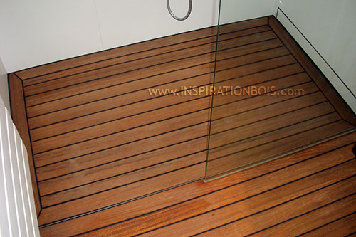 Receveur De Douche Italienne Sur Mesure En Teck – Receveur avec Douche À L Italienne Sur Plancher Bois Receveur De Douche Italienne Sur Mesure En Teck – Receveur avec Douche À L Italienne Sur Plancher Bois