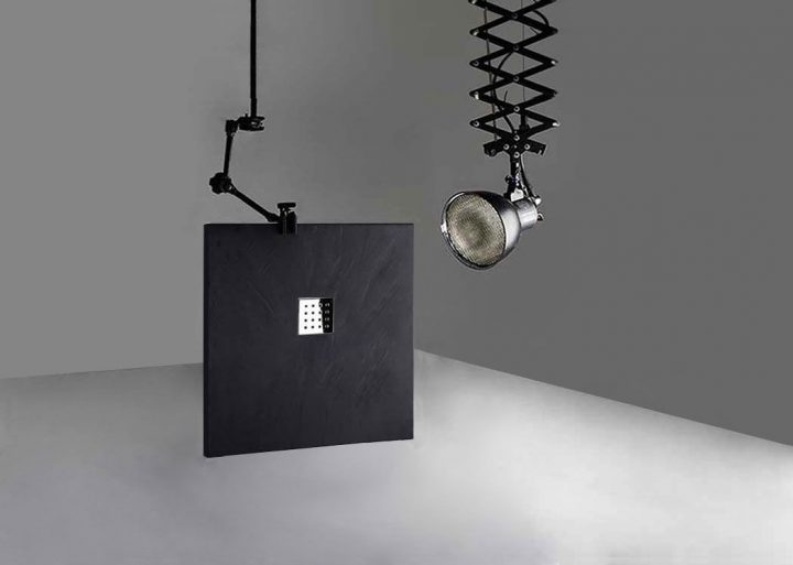 Receveur De Douche Pizarra Graphite 100X90 Couleur Graphite avec Receveur Douche 100X90