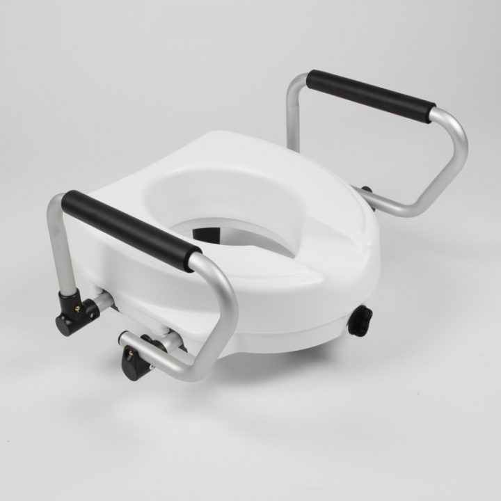 Réhausseur De Wc Avec Accoudoirs Relevables – Tous Ergo à Rehausseur Toilette Adulte