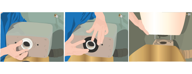 Réparer Les Fuites À L’extérieur Du Réservoir Des dedans Changer Des Toilettes Réparer Les Fuites À L’extérieur Du Réservoir Des dedans Changer Des Toilettes