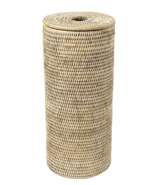 Réserve Papier Wc Claude En Rotin Blanc Cérusé intérieur Reserve Papier Toilette Réserve Papier Wc Claude En Rotin Blanc Cérusé intérieur Reserve Papier Toilette