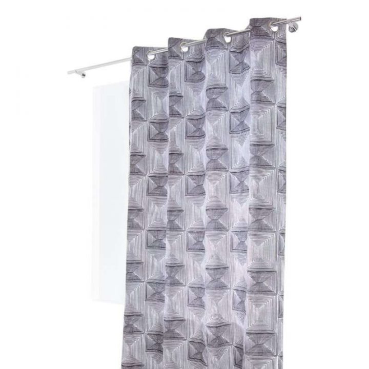 Rideau 140 X 240 Cm Motif Géométrique Blanc Et Noir intérieur Rideau Motif Geometrique Rideau 140 X 240 Cm Motif Géométrique Blanc Et Noir intérieur Rideau Motif Geometrique