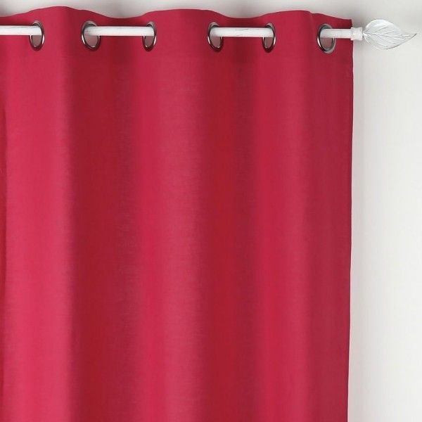 Rideau (140 X H250 Cm) Natural Framboise – Rideau encequiconcerne Rideau Framboise