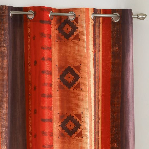 Rideau (140 X H260 Cm) Ethnique Cuivre | Rideaux, Rideaux tout Rideau Ethnique