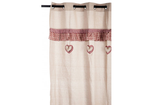 Rideau À Anneaux Campagne Chic Syrah En Coton Beige Et intérieur Rideau Vichy Rideau À Anneaux Campagne Chic Syrah En Coton Beige Et intérieur Rideau Vichy