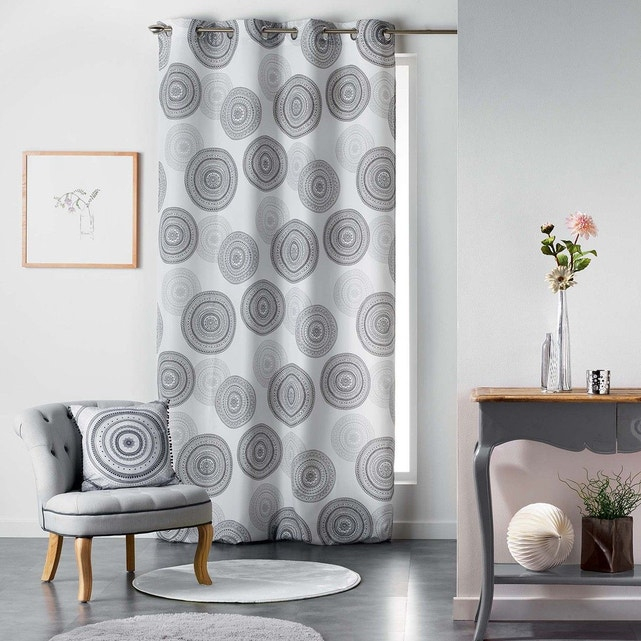 Rideau À ?Illets 140X260 Romana Noir Blanc Noir Et Blanc tout Rideau Mauve Et Blanc Rideau À ?Illets 140X260 Romana Noir Blanc Noir Et Blanc tout Rideau Mauve Et Blanc