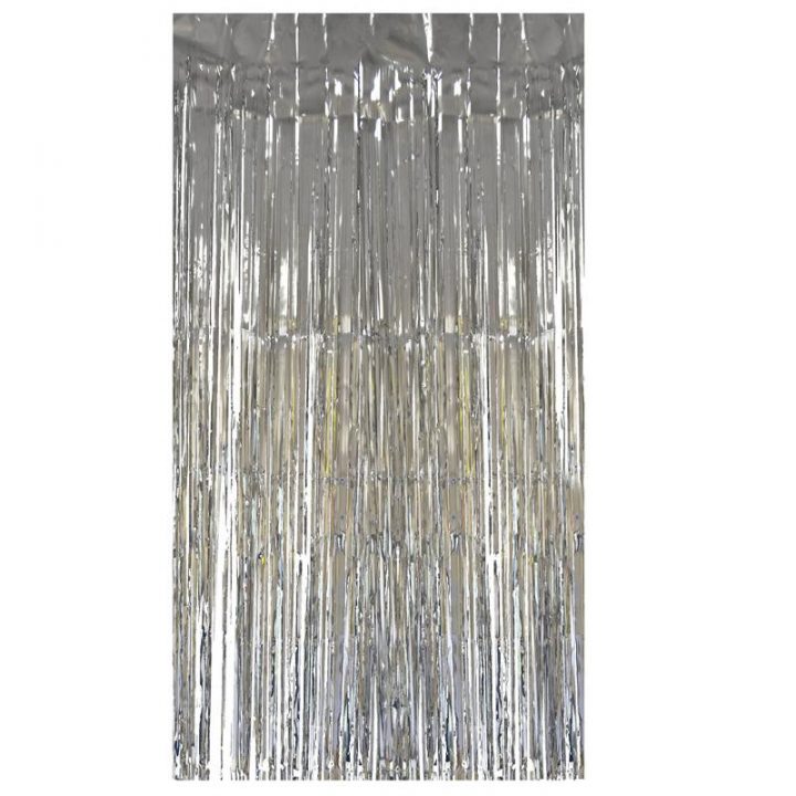 Rideau À Lamelles Argent Métallisé En Pvc 90X240 Cm serapportantà Rideau Occultant 90X240