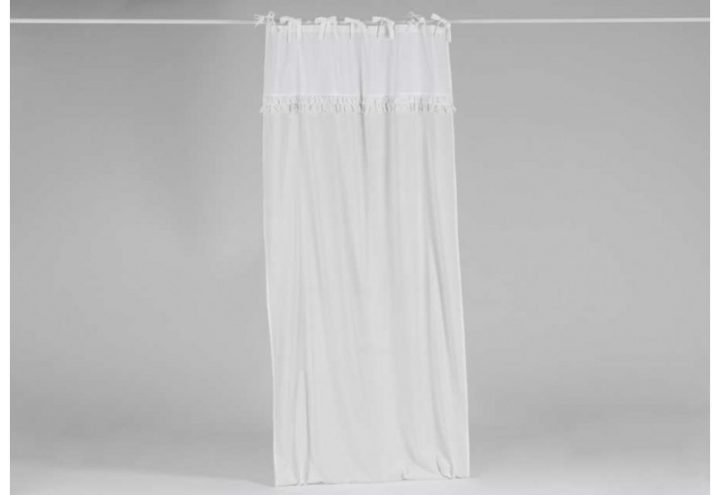 Rideau À Nouettes Blanc Plumetis 105X250 Cm Amadeus Am-119474 encequiconcerne Rideaux À Nouettes