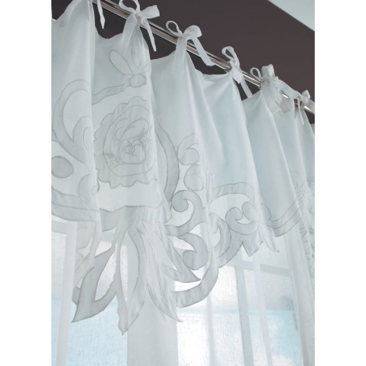 Rideau À Nouettes En Lin Blanc 140X300 Romance | Maisons intérieur Rideau En Lin Blanc
