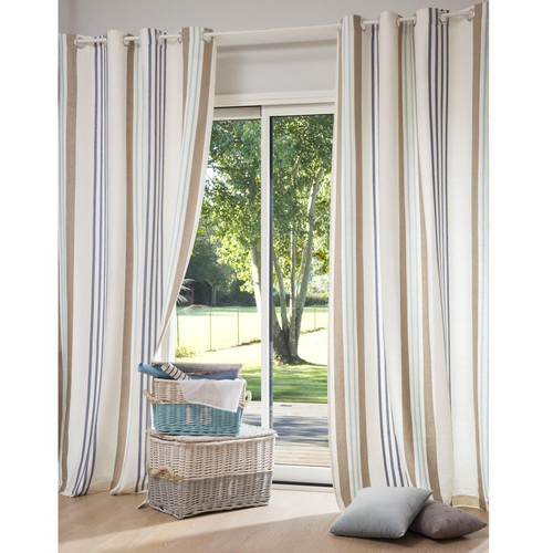 Rideau À Œillets À Rayures En Coton 140 X 250 Cm Cap à Rideau Lin Maison Du Monde Rideau À Œillets À Rayures En Coton 140 X 250 Cm Cap à Rideau Lin Maison Du Monde