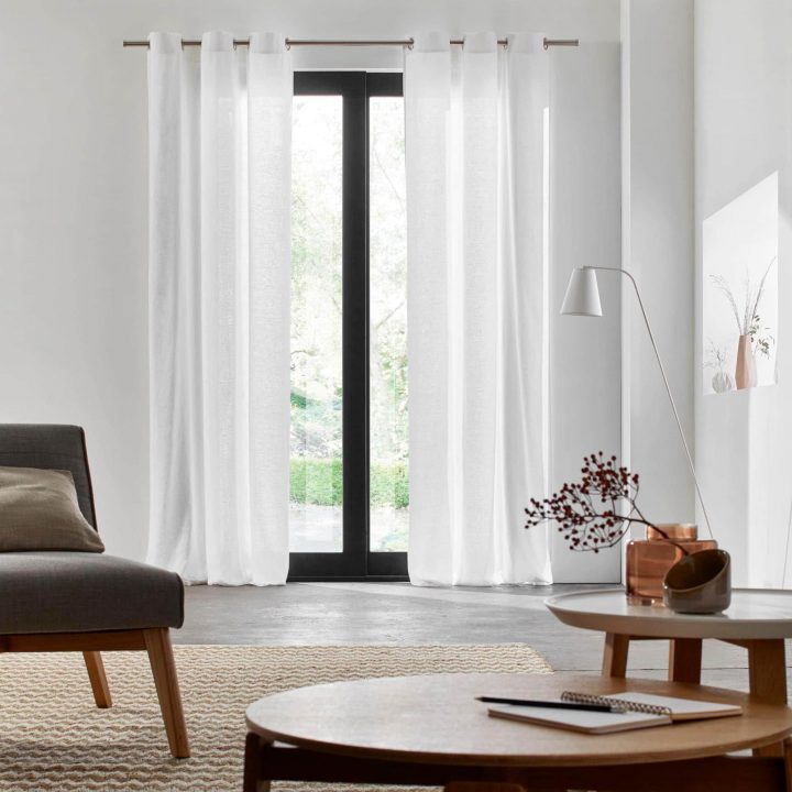 Rideau À Oeillets Carlina Blanc | Rideaux Oeillets serapportantà Rideau Leger Rideau À Oeillets Carlina Blanc | Rideaux Oeillets serapportantà Rideau Leger