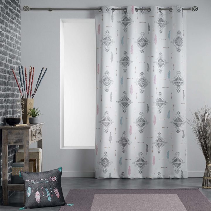 Rideau A Oeillets Collection Plumes Ete Indien tout Rideau Indien