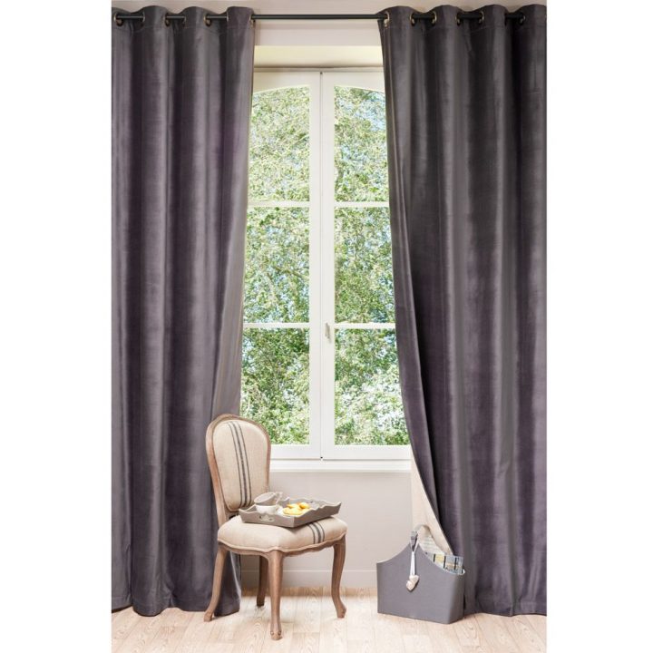 Rideau À Œillets Double Face En Velours Gris Et Beige 140 à Rideau Velours Beige Rideau À Œillets Double Face En Velours Gris Et Beige 140 à Rideau Velours Beige
