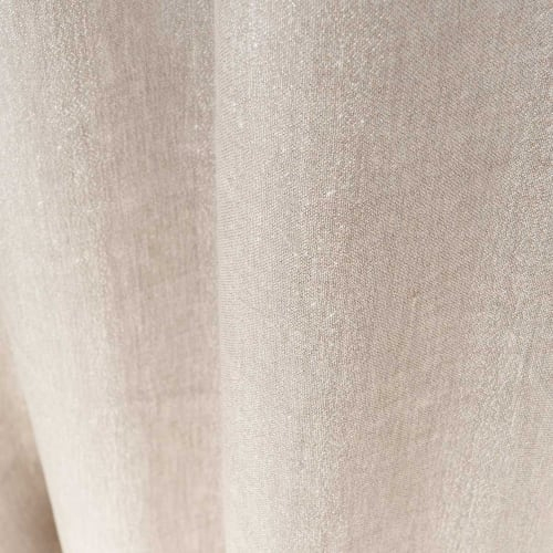 Rideau À Œillets En Coton Et Lin Beige À L'Unité 140X250 pour Rideau En Lin Beige