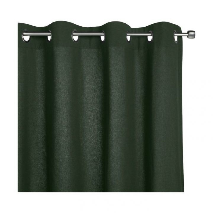 Rideau À Oeillets En Coton Vert Cèdre 140X250Cm – Alinéa pour Rideaux Alinea