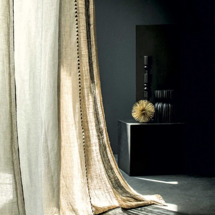 Rideau À Oeillets En Lin Bonifacio Blanc Harmony | Decoclico avec Rideau En Lin Blanc