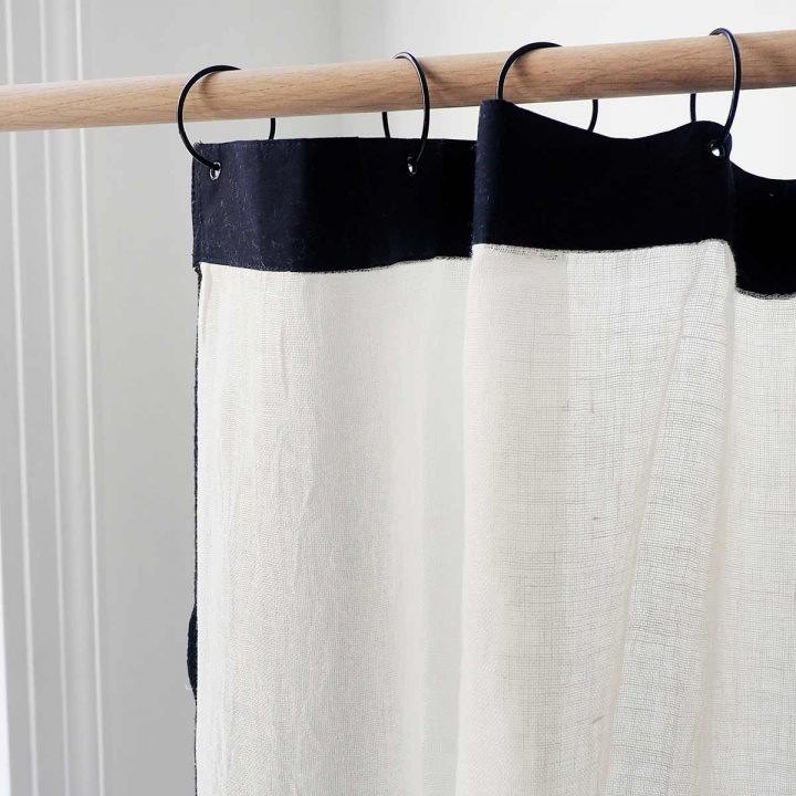 Rideau À Oeillets En Lin Bonifacio Blanc Harmony | Decoclico destiné Rideau En Lin Blanc