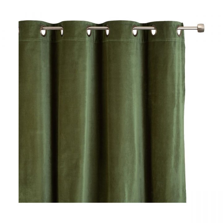 Rideau À Oeillets En Velours Vert Cèdre 140X250Cm – Alinéa avec Rideaux Alinea