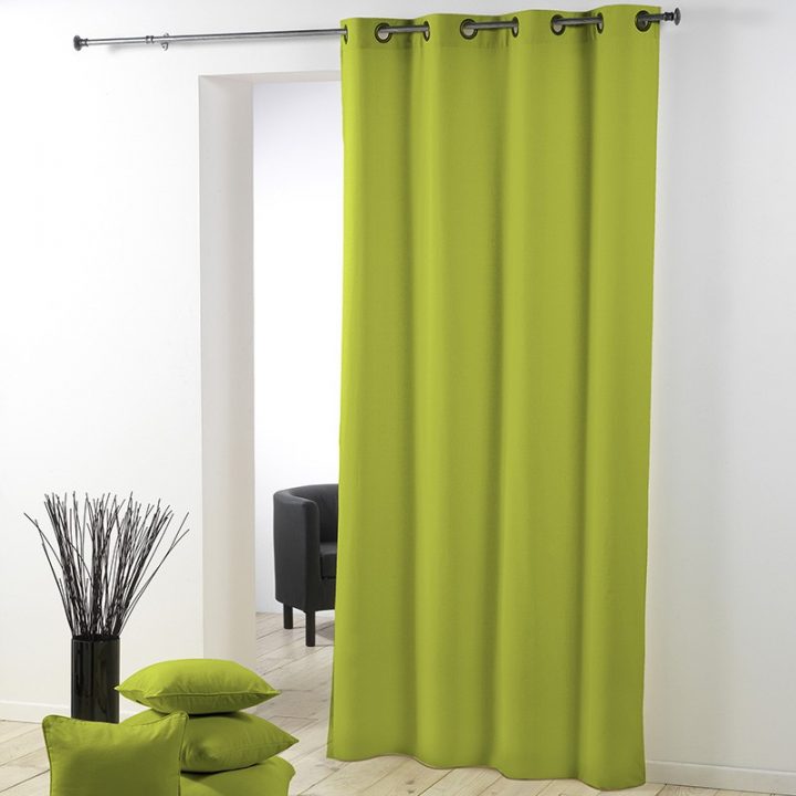 Rideau À Oeillets "Essentiel" 140X260Cm Vert Anis à Rideau Vert Anis Rideau À Oeillets "Essentiel" 140X260Cm Vert Anis à Rideau Vert Anis