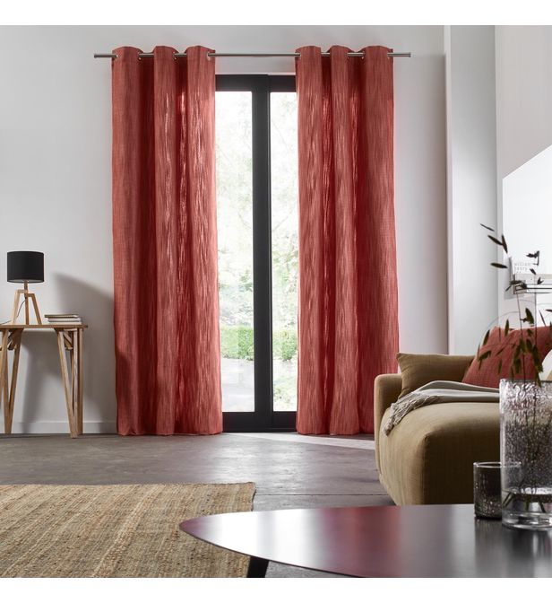 Rideau À Oeillets Harmony Orange Madura Orange | Bhv Marais avec Rideaux Bhv Rideau À Oeillets Harmony Orange Madura Orange | Bhv Marais avec Rideaux Bhv