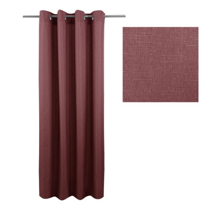 Rideau À Oeillets Isolant Doublure Polaire Uni Bordeaux pour Rideau Doublé Polaire
