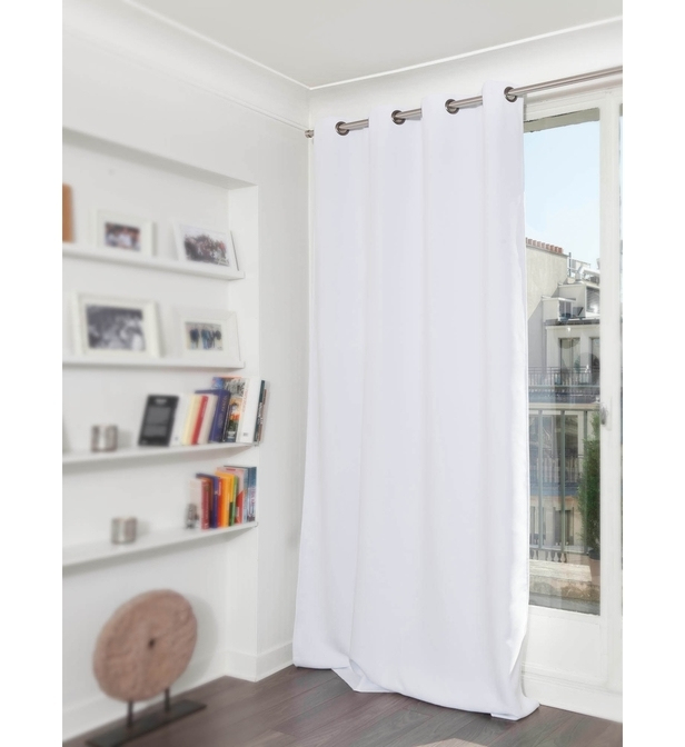 Rideau À Œillets Phonique Thermique Occultant Blanc 145 X intérieur Rideau Phonique 7 Couches