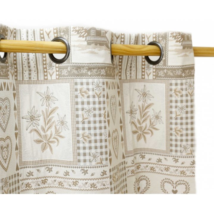 Rideau À Œillets Style Montagne Vanoise Aspin | Grenier Alpin concernant Rideaux Style Montagne Rideau À Œillets Style Montagne Vanoise Aspin | Grenier Alpin concernant Rideaux Style Montagne